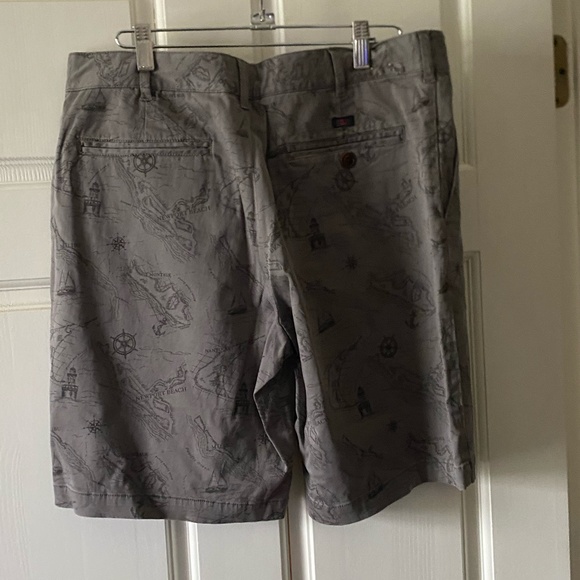 NWT - Faherty Brand Printed Stretch Chino Map Shorts - Size 32 - "Printed Slate" - Picture 5 of 5